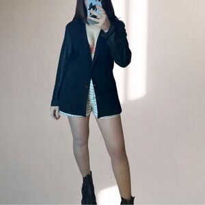 [CLEARANCE/Send Offers] THEORY VINTAGE BLAZER WITH LEATHER SLEEVES, SIZE 8